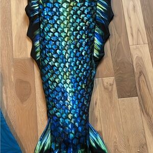 Mermaid Tail Swim Accessory in Blue and Green